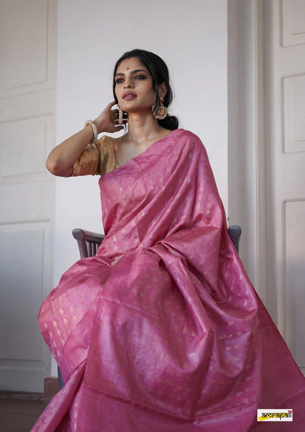 Pink Cotton Saree | Everyday Ethnic Wear