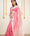 Pink Cotton Saree | Office & Casual Wear