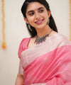Pink Cotton Saree | Office & Casual Wear