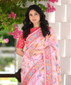 Pink Cotton Saree | Traditional Handloom Wear