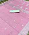 Pink Cotton Saree | Traditional Handloom Wear