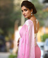 Pink Cotton Saree | Traditional Handloom Wear