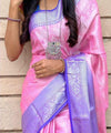 Pink Jacquard Silk Saree | Bridal & Festive Wear