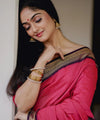 Pink Jacquard Silk Saree | Festive & Party Wear