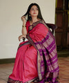 Pink Jacquard Silk Saree | Festive & Party Wear