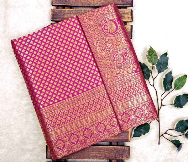 Pink Kanjivaram Silk Saree | Bridal & Festive Wear