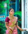 Pink Kanjivaram Silk Saree | Bridal & Festive Wear