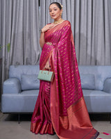 Pink Kanjivaram Silk Saree | Ethnic Wear for Women