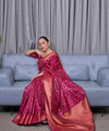 Pink Kanjivaram Silk Saree | Ethnic Wear for Women