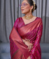Pink Kanjivaram Silk Saree | Ethnic Wear for Women