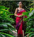 Pink Kanjivaram Silk Saree | Traditional Zari Weave