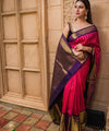 Pink Kanjivaram Silk Saree | Traditional Zari Weave