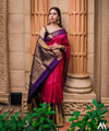 Pink Kanjivaram Silk Saree | Traditional Zari Weave