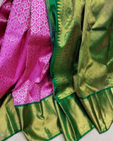 Pink Kanjivaram Silk Saree | Wedding & Festive Wear