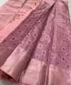 Pink Kanjivaram Silk Saree | Wedding & Festive Wear
