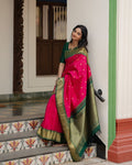 Pink Paithani Silk Saree | Bridal & Festive Wear