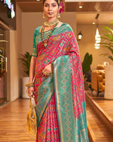 Pink Paithani Silk Saree | Festive & Party Wear