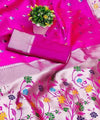 Pink Paithani Silk Saree | Traditional Wedding Wear