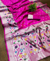 Pink Paithani Silk Saree | Traditional Wedding Wear