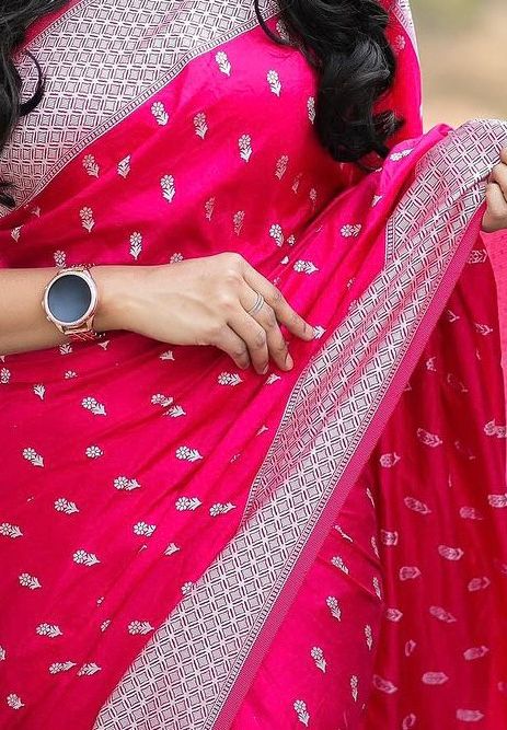 Pink Paithani Silk Saree | Wedding & Reception Wear