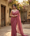 Pink Rangoli Crush Saree with Sequin Bits Blouse | RD VIAANA