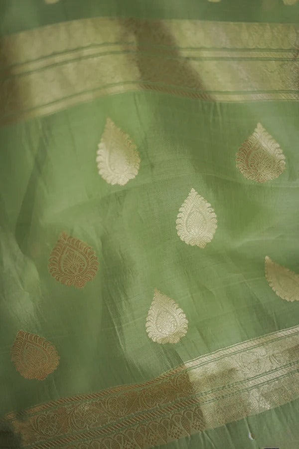 Pista Cotton Saree | Ethnic Wear for Women