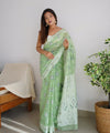 Pista Cotton Saree | Ethnic Wear for Women