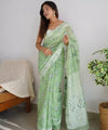 Pista Cotton Saree | Ethnic Wear for Women