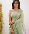 Pista Cotton Saree | Ethnic Wear for Women