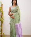 Pista Cotton Saree | Ethnic Wear for Women