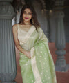 Pista Cotton Saree | Ethnic Wear for Women