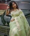 Pista Cotton Saree | Ethnic Wear for Women