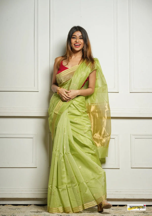 Pista Cotton Saree | Everyday Ethnic Wear detail view