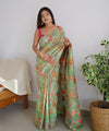 Pista Cotton Saree | Festival & Ceremony Wear