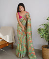 Pista Cotton Saree | Festival & Ceremony Wear