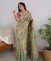 Pista Cotton Saree | Festival & Ceremony Wear