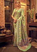 Pista Cotton Saree | Festive & Party Wear