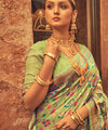 Pista Cotton Saree | Festive & Party Wear