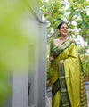 Pista Green Banarasi Silk Saree | Wedding & Reception Wear