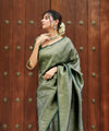 Pista Jacquard Silk Saree | Festive & Party Wear