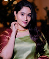 Pista Jacquard Silk Saree | Rich Zari Border Saree
