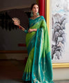 Pista Jacquard Silk Saree | Wedding & Festive Wear