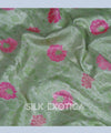 Pista Kanjivaram Silk Saree | Festival & Ceremony Wear