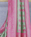 Pista Kanjivaram Silk Saree | Festival & Ceremony Wear
