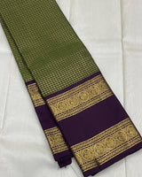 Pista Kanjivaram Silk Saree | Festive & Party Wear
