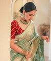Pista Paithani Silk Saree | Ethnic Wear for Women