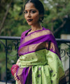 Pista Paithani Silk Saree | Festival & Ceremony Wear