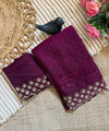Plum Space Silk Jarkan Work Saree for Wedding & Party | RD TAMANAH