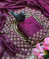 Plum Space Silk Jarkan Work Saree for Wedding & Party | RD TAMANAH