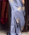 Powder Blue Banarasi Silk Saree | Ethnic Wear for Women